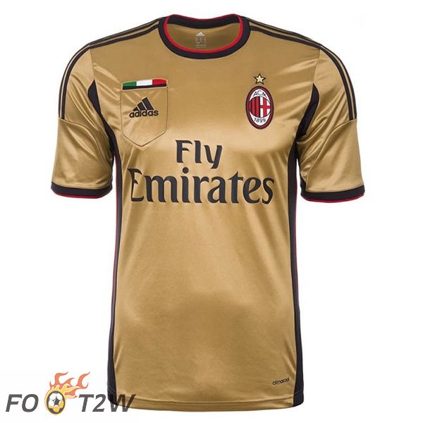 Maillot de Foot Milan AC Retro Third Jaune 2013-2014