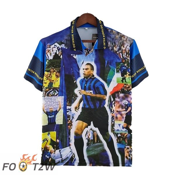 Maillot de Foot Inter Milan Ronaldo Retro Bleu 1997-1998