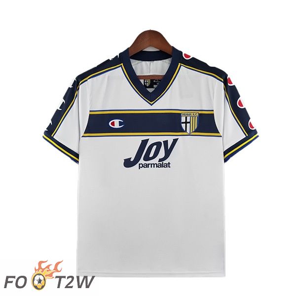 Maillot de Foot Parma Calcio Retro Exterieur Blanc 2001-2002