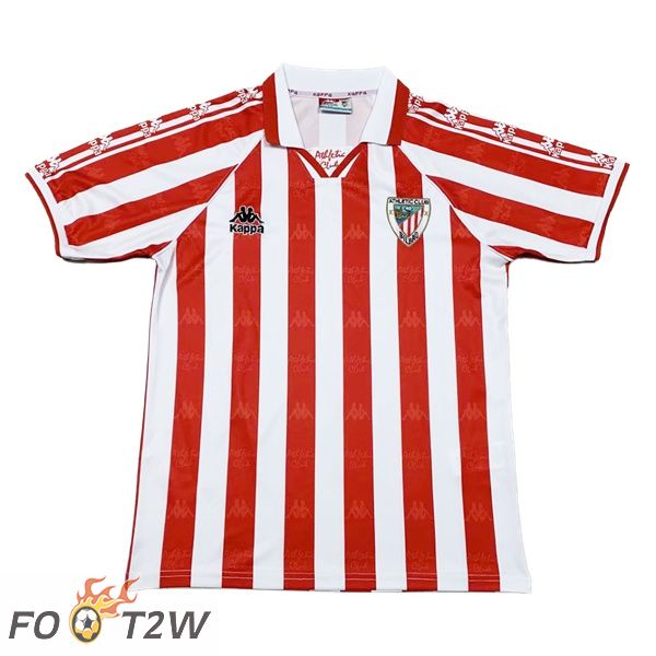 Maillot de Foot Athletic Bilbao Retro Domicile Rouge 1995-1997