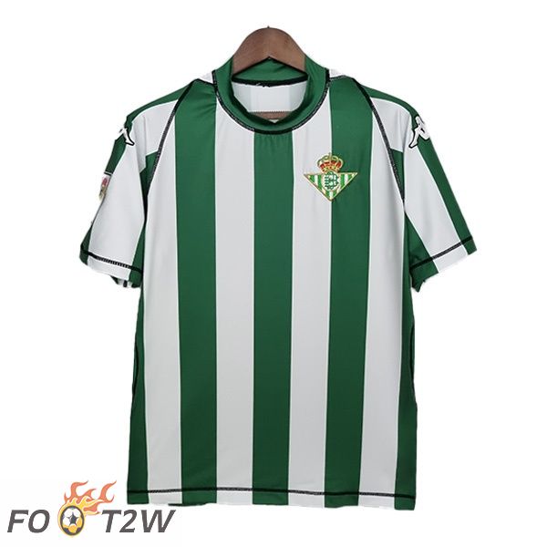 Maillot de Foot Real Betis Retro Domicile Vert Blanc 2003-2004