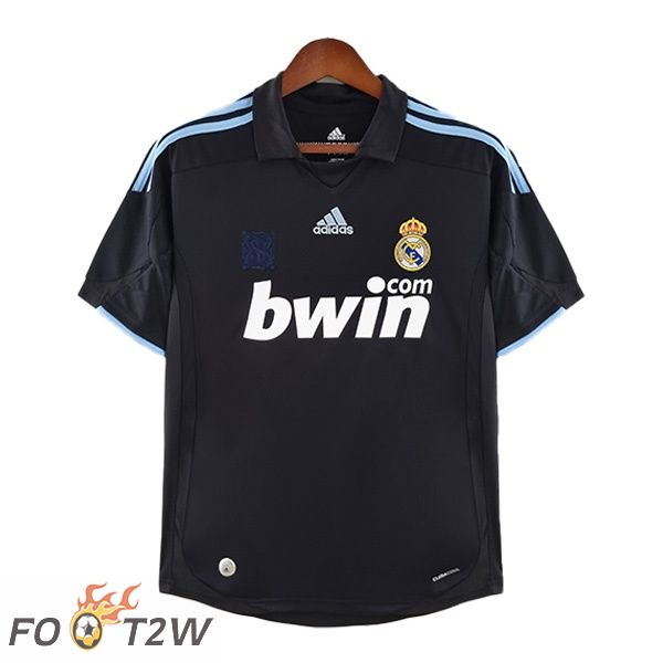 Maillot de Foot Real Madrid Retro Exterieur Noir 2009-2010