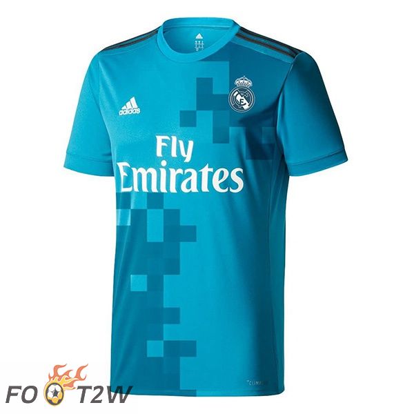 Maillot de Foot Real Madrid Retro Third Bleu 2017-2018