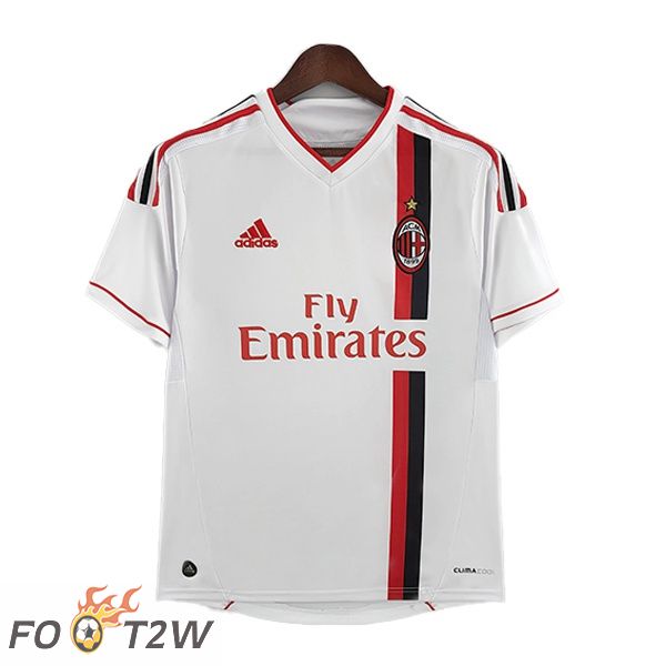 Maillot de Foot Milan AC Retro Exterieur Blanc 2011-2012