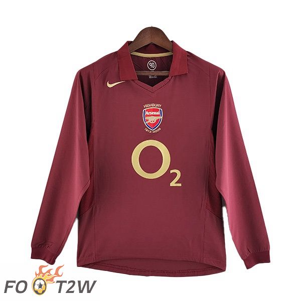 Maillot De Foot Arsenal Retro Domicile Manche Longue Marron 2005-2006