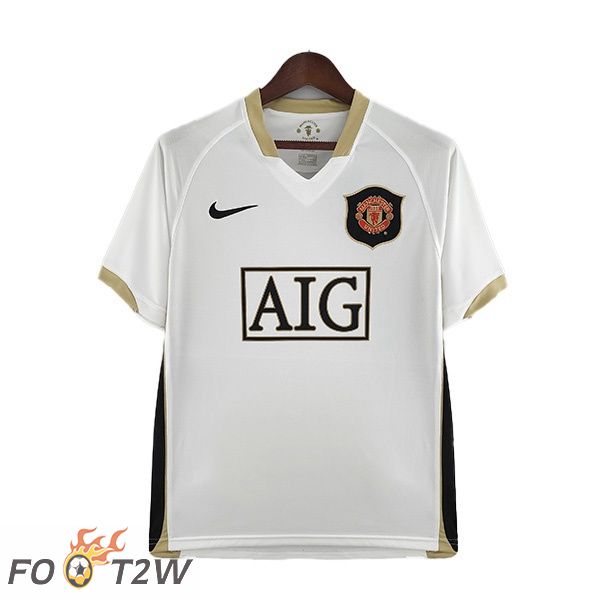 Maillot De Foot Manchester United Retro Exterieur Blanc 2006-2007