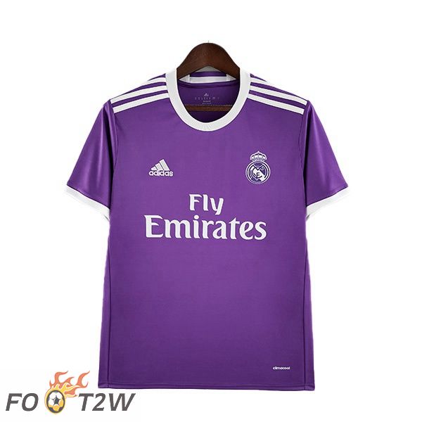 Maillot De Foot Real Madrid Retro Exterieur Pourpre 2017-2018