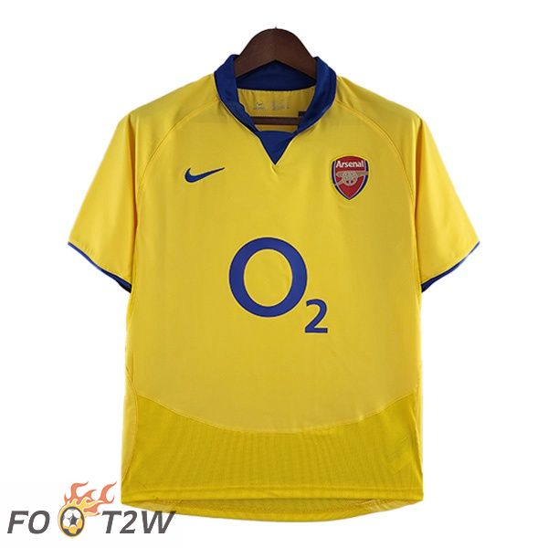 Maillot de Foot Arsenal Retro Exterieur Jaune 2003-2005