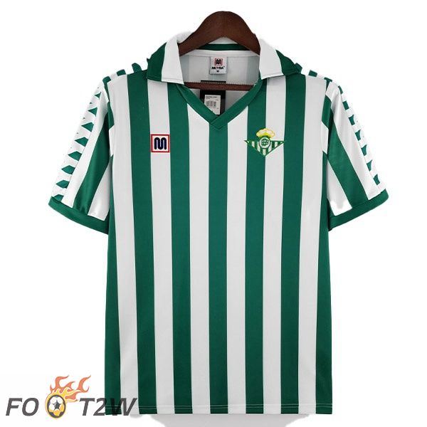 Maillot Foot Real Betis Retro Domicile Vert Blanc 1982-1985