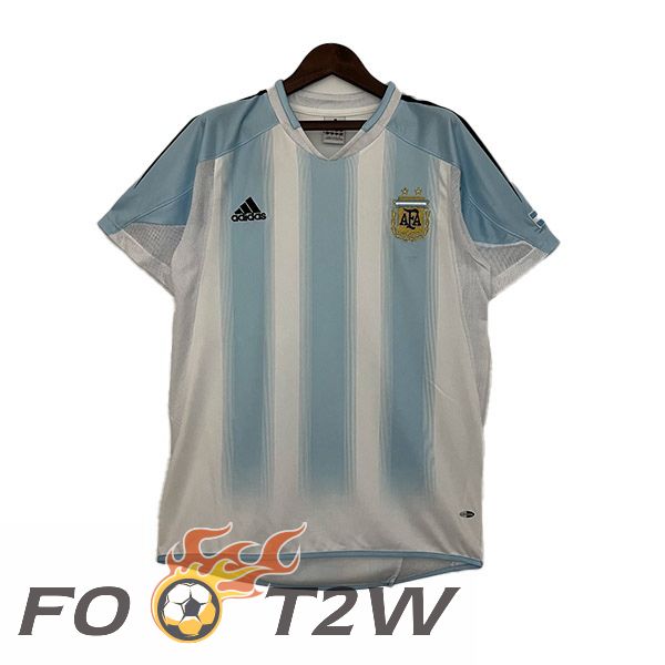 Maillot De Foot Argentine Retro Domicile Bleu Blanc 2004-2005