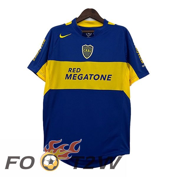 Maillot De Foot Boca Juniors Retro Domicile Bleu Jaune 2004-2005