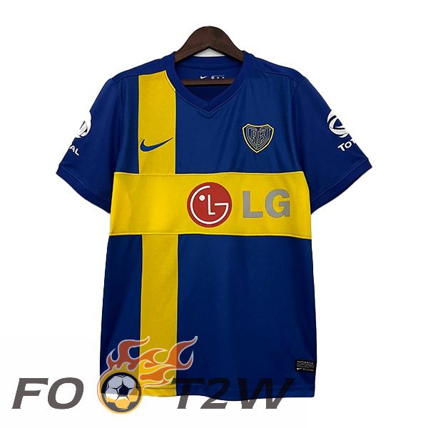 Maillot De Foot Boca Juniors Retro édition spéciale Bleu Jaune 2009-2010