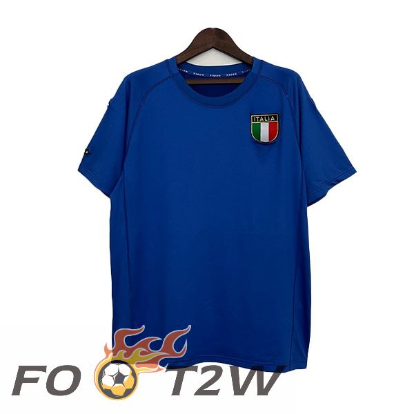 Maillot De Foot Italie Retro Domicile Bleu 2000