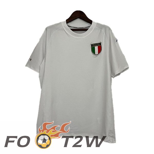 Maillot De Foot Italie Retro Exterieur Blanc 2000