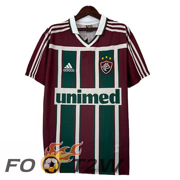 Maillot De Foot Fluminense Retro Domicile Rouge Vert 2003