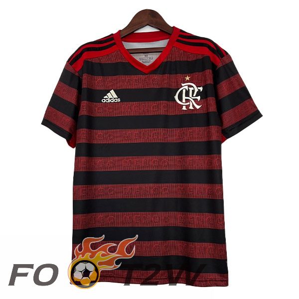 Maillot De Foot Flamengo Retro Domicile Rouge Noir 2019-2020