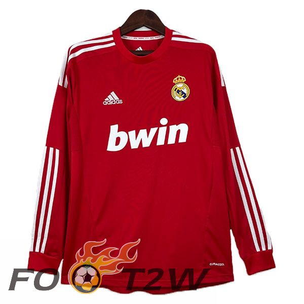 Maillot De Foot Real Madrid Retro Third Manche longue Rouge 2011-2012