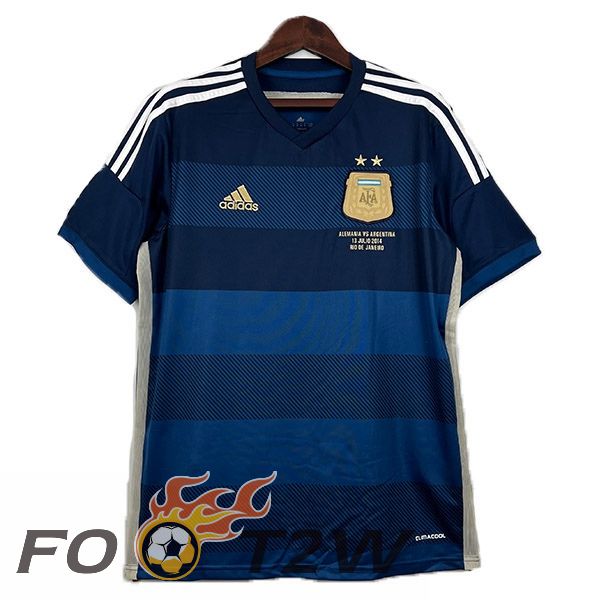 Maillot De Foot Argentine Retro Exterieur Bleu Royal 2014