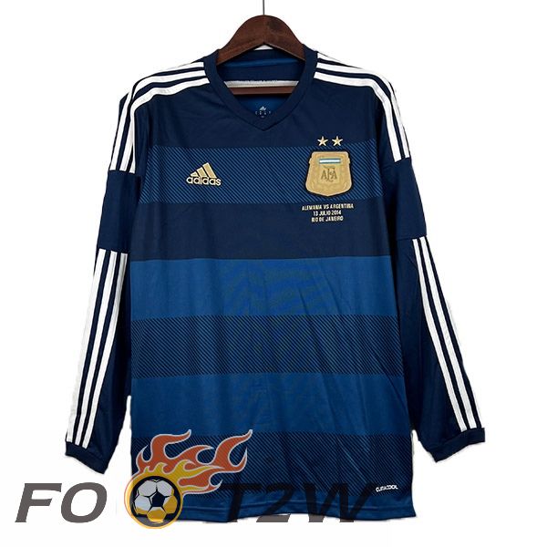 Maillot De Foot Argentine Retro Exterieur Manche longue Bleu Royal 2014