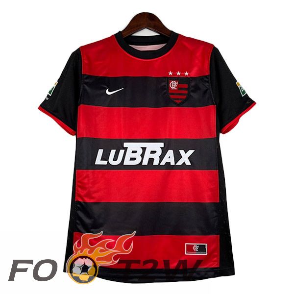 Maillot De Foot Flamengo Retro Domicile Rouge Noir 2000-2001