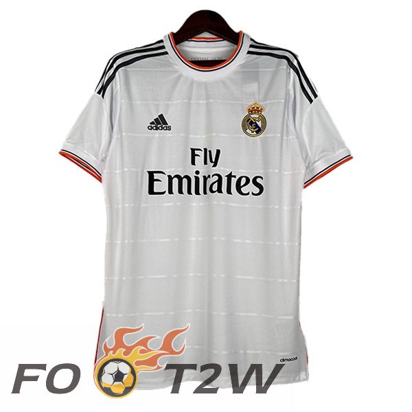 Maillot De Foot Real Madrid Retro Domicile Blanc 2013-2014