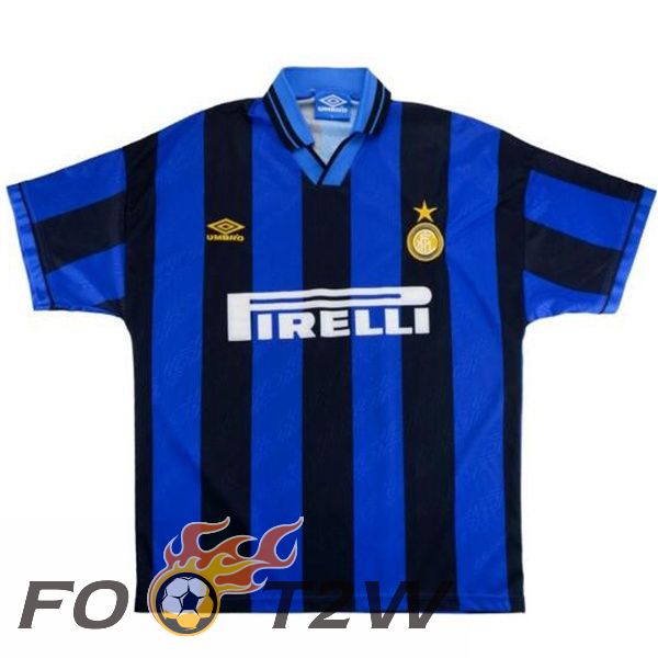 Maillot De Foot Inter Milan Retro Domicile Bleu 1995-1996