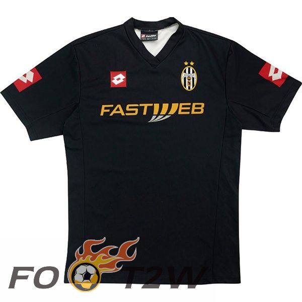 Maillot De Foot Juventus Retro Exterieur Noir 2001-2002