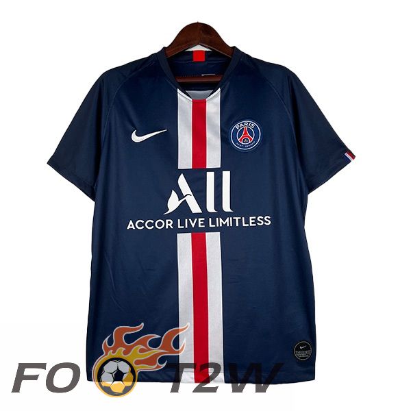 Maillot De Foot Paris PSG Retro Domicile Bleu Royal 2019-2020