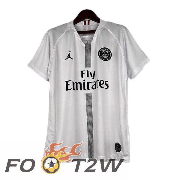 Maillot De Foot Paris PSG Retro Exterieur Blanc 2018-2019