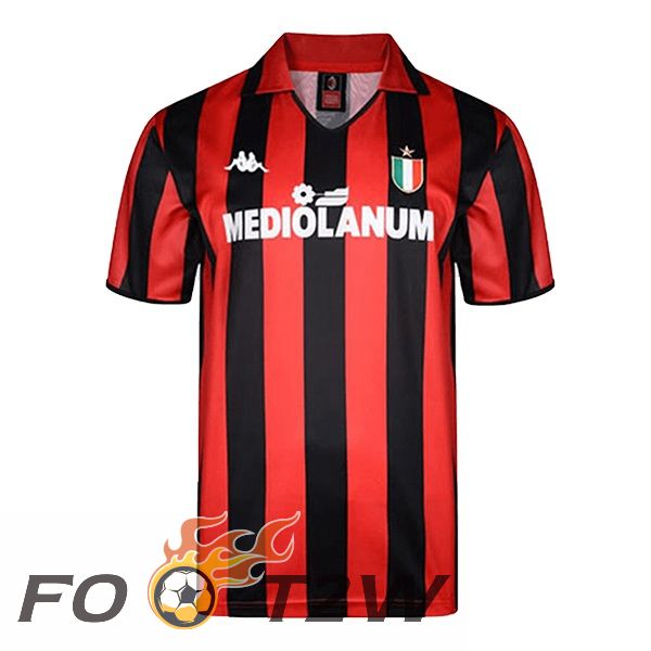 Maillot De Foot AC Milan Retro Domicile Rouge 1988-1989