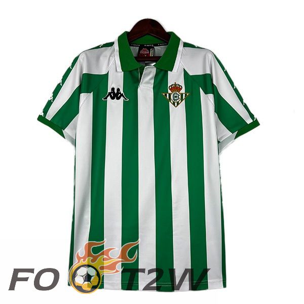 Maillot De Foot Real Betis Retro Domicile Blanc Vert 2000-2001