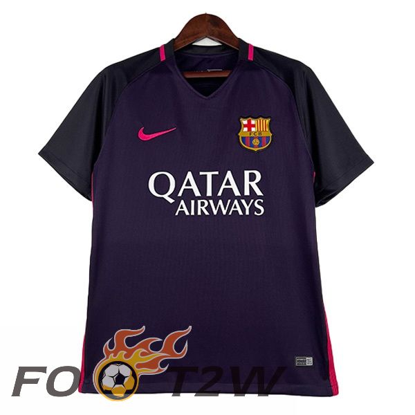 Maillot De Foot FC Barcelone Retro Exterieur Pourpre 2016-2017