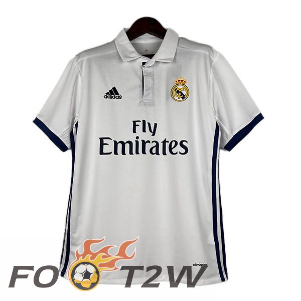 Maillot De Foot Real Madrid Retro Domicile Blanc 2016-2017