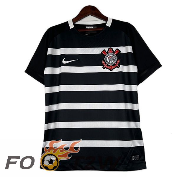 Maillot De Foot Corinthians Retro Exterieur Noir 2015-2016