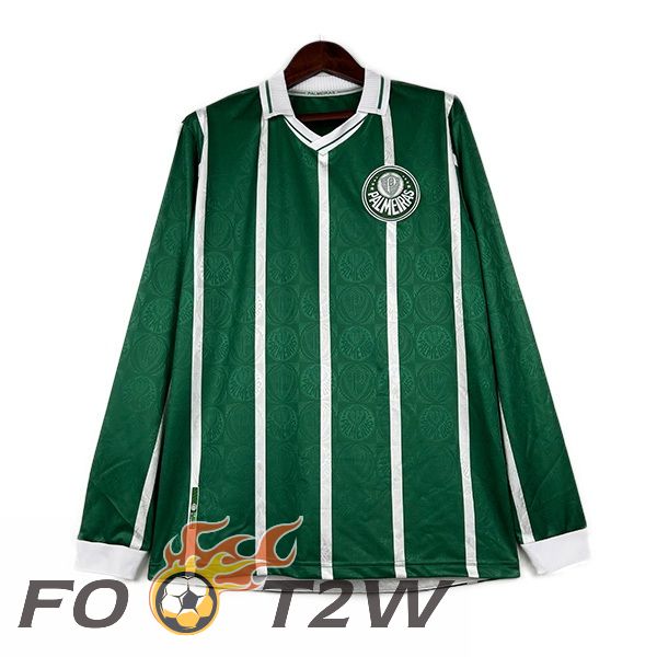 Maillot De Foot Palmeiras Retro Domicile Manche Longue Vert 1993