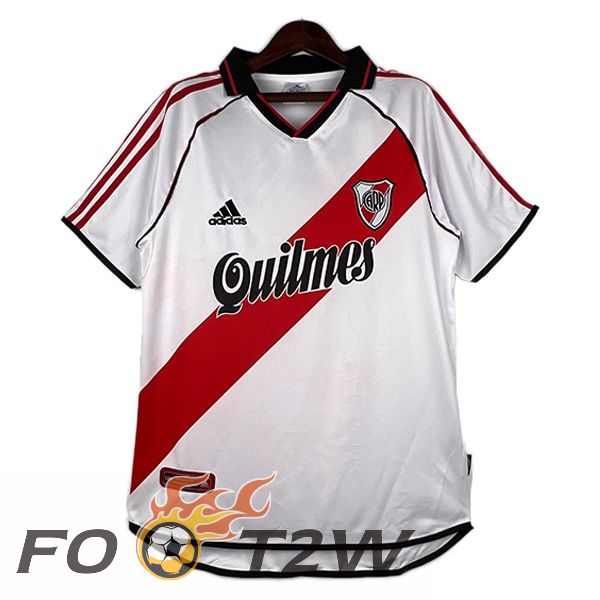 Maillot De Foot River Plate Retro Domicile Blanc 2000-2001