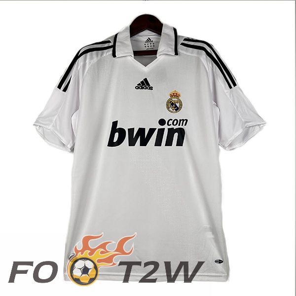 Maillot De Foot Real Madrid Retro Domicile Blanc 2008-2009