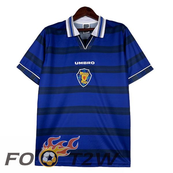 Maillot De Foot Écosse Retro Domicile Bleu 1998