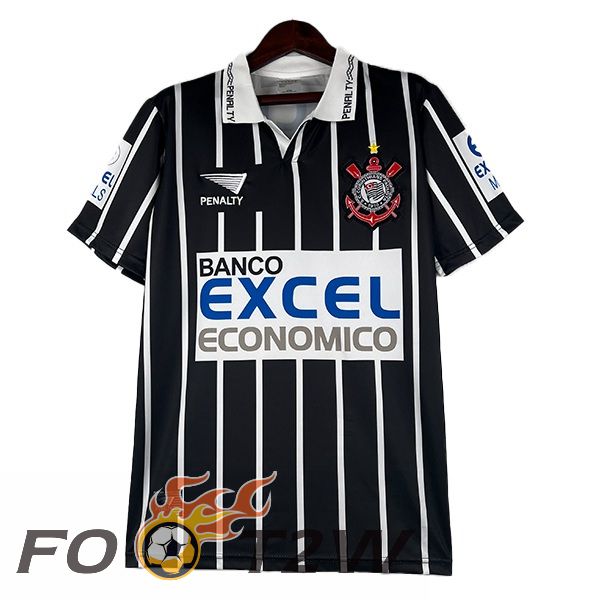 Maillot De Foot Corinthians Retro Exterieur Noir 1997