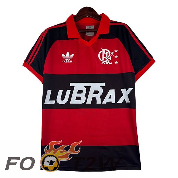 Maillot De Foot Flamengo Retro Domicile Rouge Noir 1987