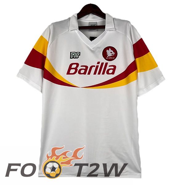 Maillot De Foot AS Roma Retro Exterieur Blanc 1990-1991