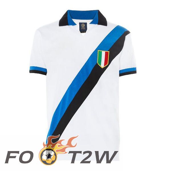 Maillot De Foot Inter Milan Retro Exterieur Blanc Bleu 1963-1964