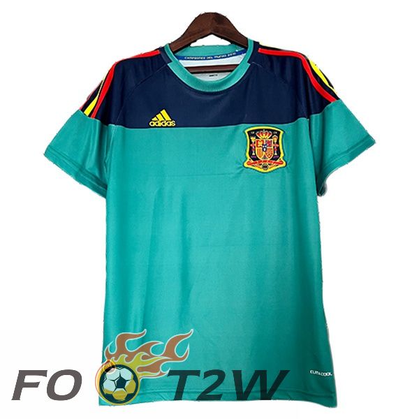 Maillot De Foot Espagne Retro Gardien De but Vert 2010