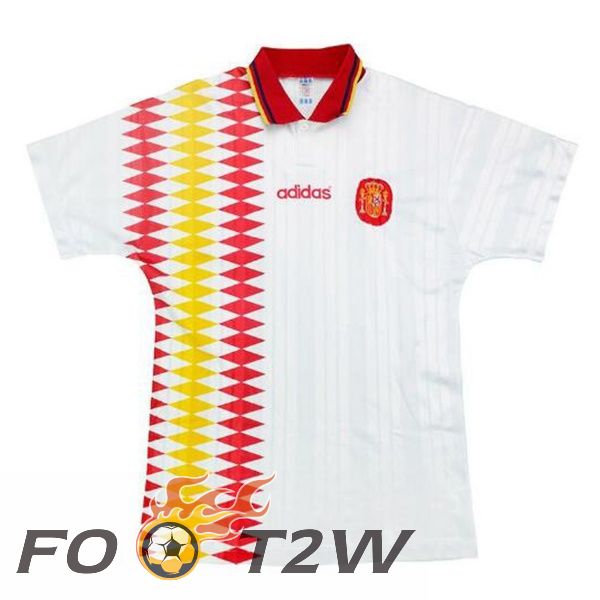 Maillot De Foot Espagne Retro Exterieur Blanc 1994