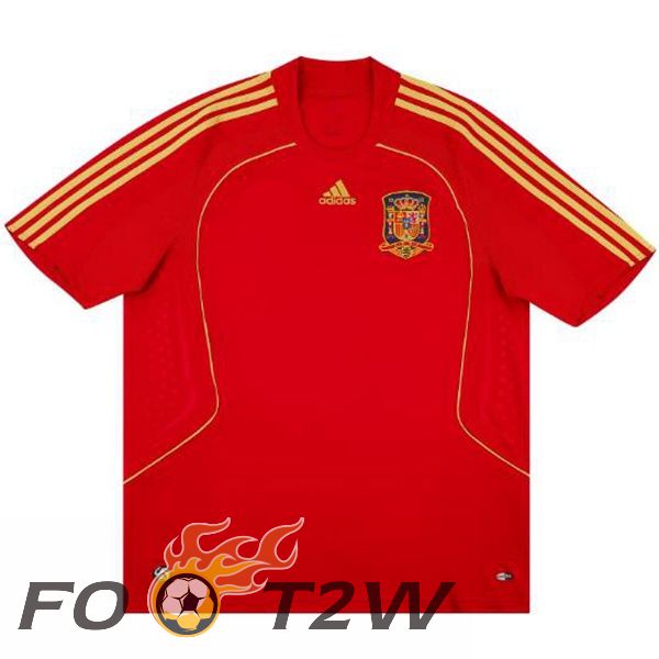 Maillot De Foot Espagne Retro Domicile Rouge 2008