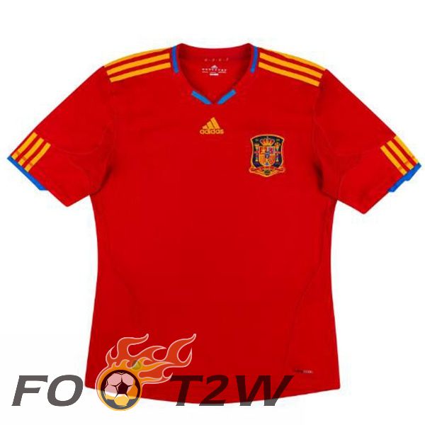 Maillot De Foot Espagne Retro Domicile Rouge 2010