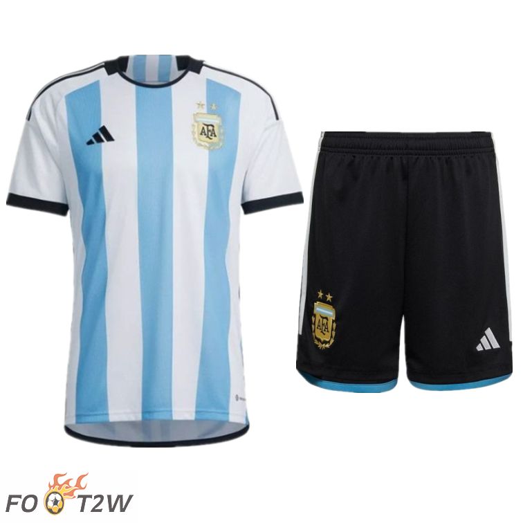 Ensemble Maillot Foot Argentine Domicile + Short Coupe Du Monde 2022