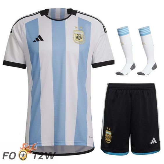 Ensemble Maillot Foot Argentine Domicile (Short + Chaussettes) Coupe Du Monde 2022