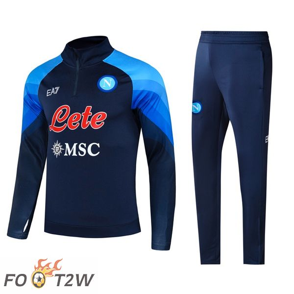 Ensemble Survetement De Foot SSC Naples Bleu 2022/2023