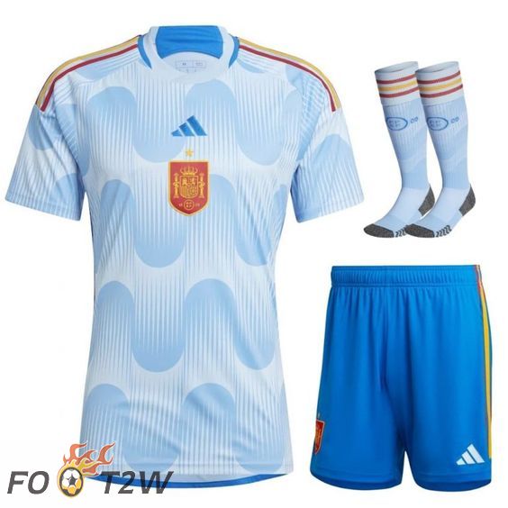 Ensemble Maillot Foot Espagne Exterieur (Short + Chaussettes) Coupe Du Monde 2022